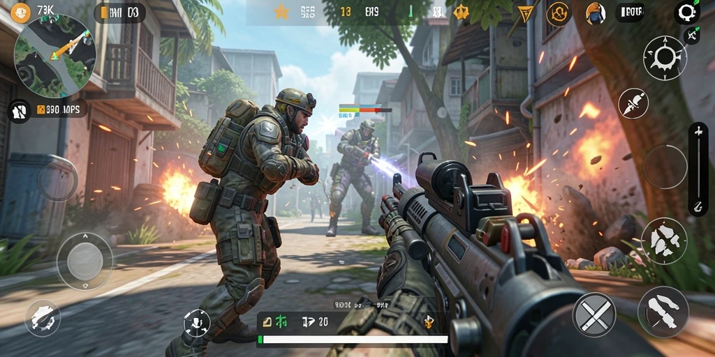 Tangkapan layar menunjukkan aksi mendebarkan gameplay TPS.