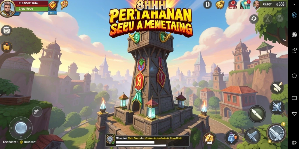 Tangkapan layar gameplay Tower Defense dalam 8HHH yang menegangkan.
