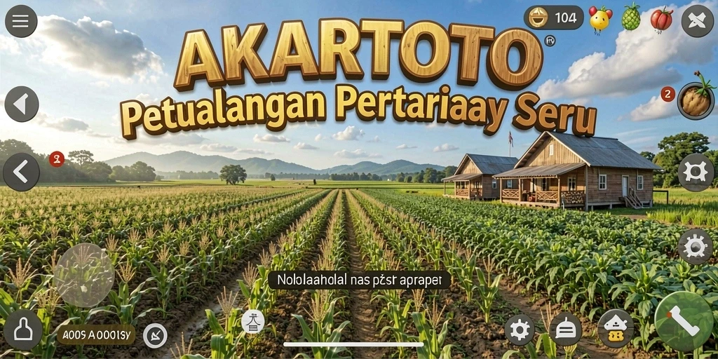 Tampilan pertanian yang indah dan gameplay seru di AKARTOTO.