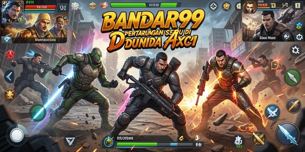 Tampilan intens dari gameplay action BANDAR99 yang menegangkan.