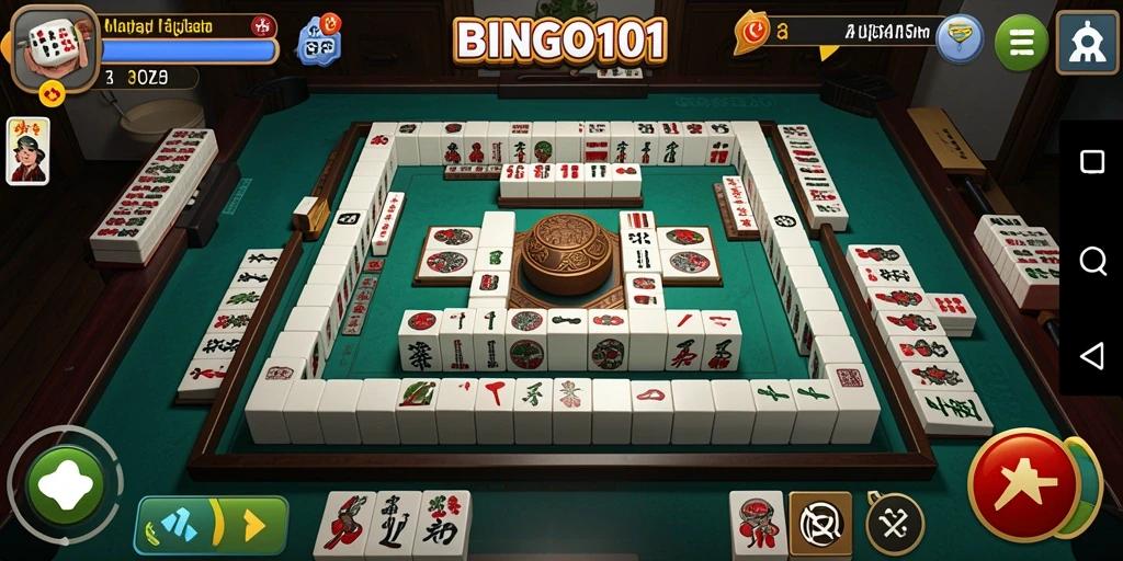 Tampilan gameplay BINGO101 yang menarik dan menantang di dunia Mahjong.