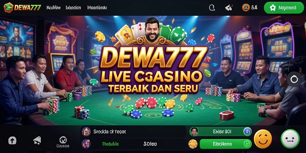 Screenshot gameplay DEWA777 menunjukkan suasana kasino yang hidup.