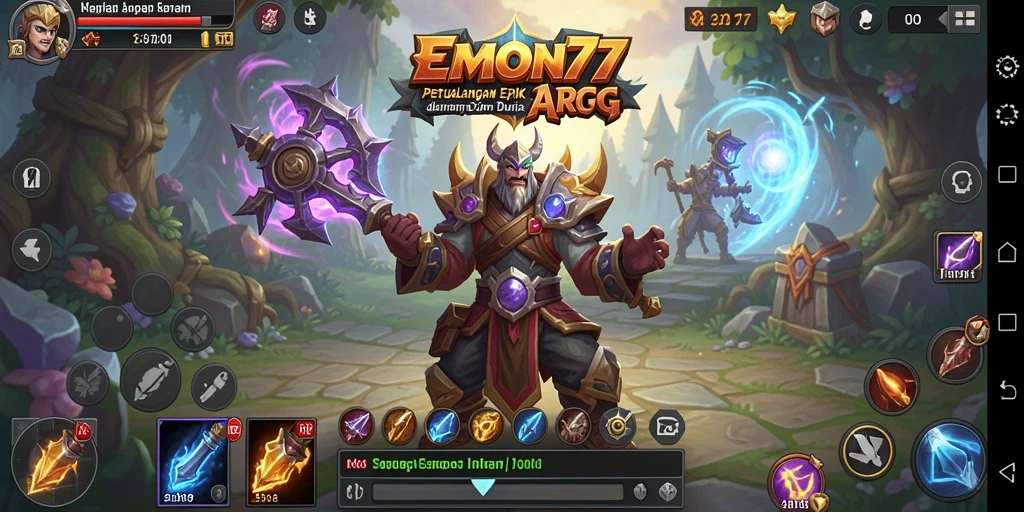 Gameplay seru dengan pertarungan dinamis di EMON77.