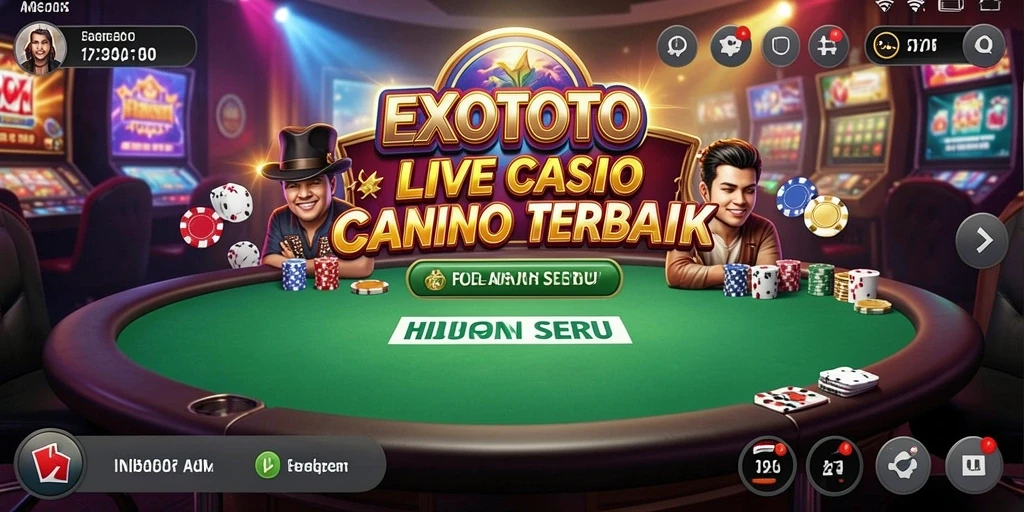 Tampilan gameplay Live Casino yang mendebarkan di EXOTOTO.