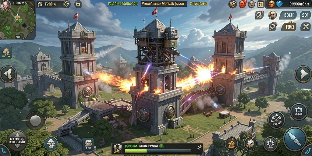 Gameplay menara pertahanan yang mengasyikkan dengan banyak strategi.
