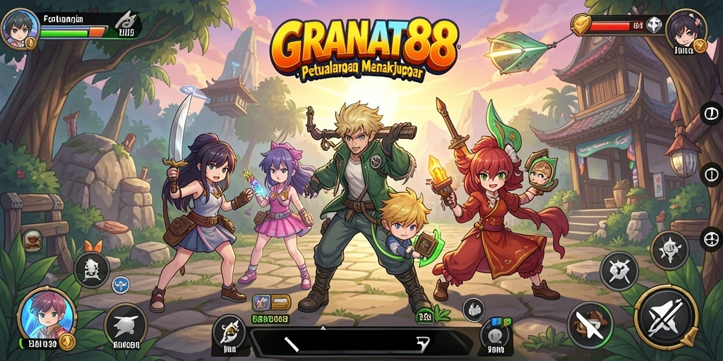 Tampilan gameplay GRANAT88 yang menakjubkan dengan karakter Anime.