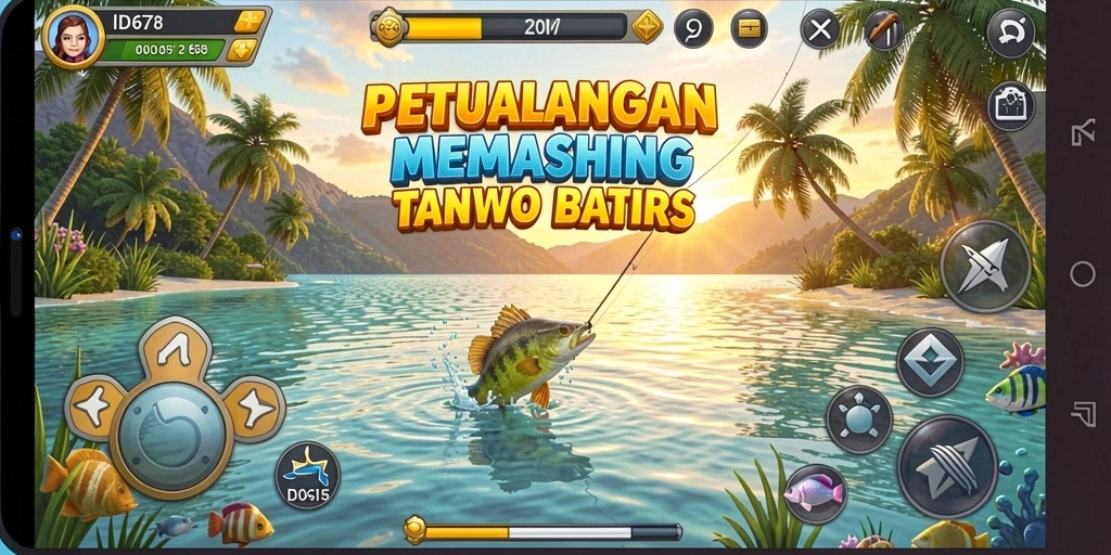 Gameplay seru saat memancing di ID678 dengan beragam lokasi.