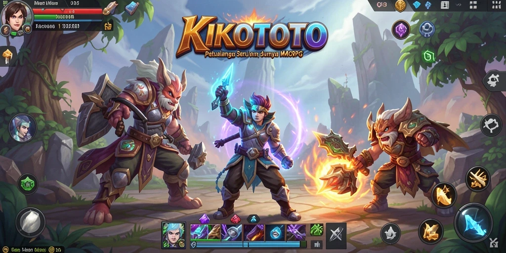 Gameplay seru KIKOTOTO dengan aksi pertempuran yang mendebarkan.
