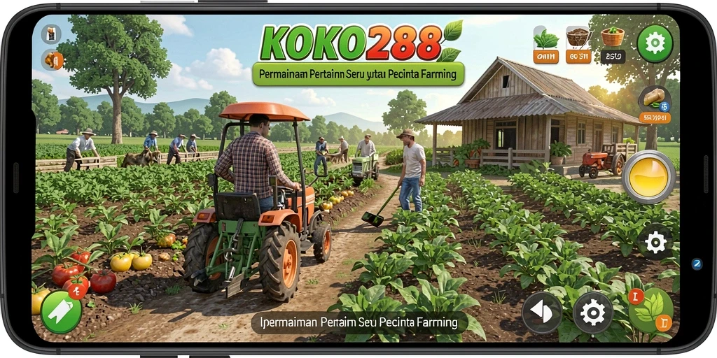 Screenshot gameplay KOKO288 menampilkan aktivitas bertani yang menarik.