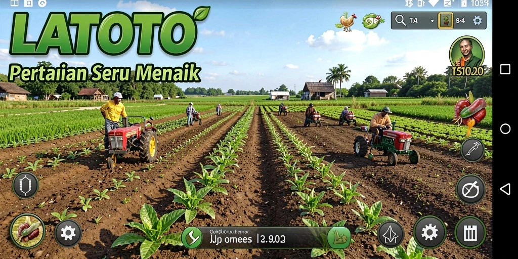 Tampilan gameplay LATOTO yang menarik saat bercocok tanam.