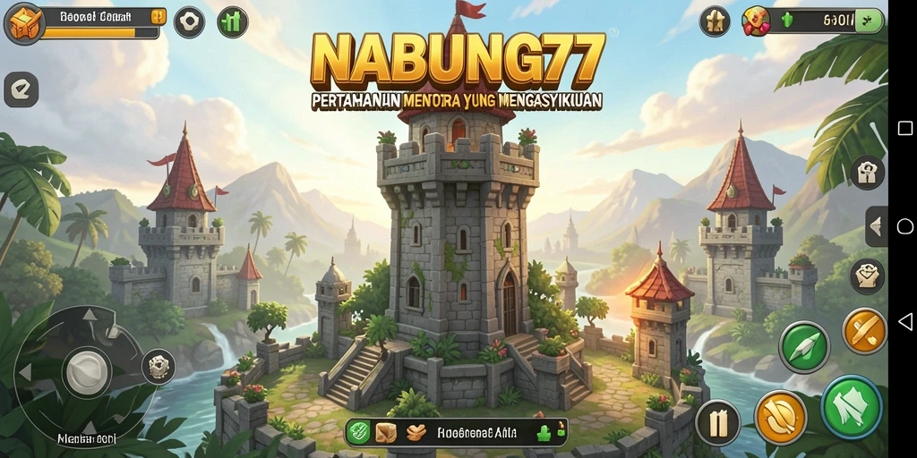 Screenshot utama menampilkan aksi seru dalam permainan Tower Defense.