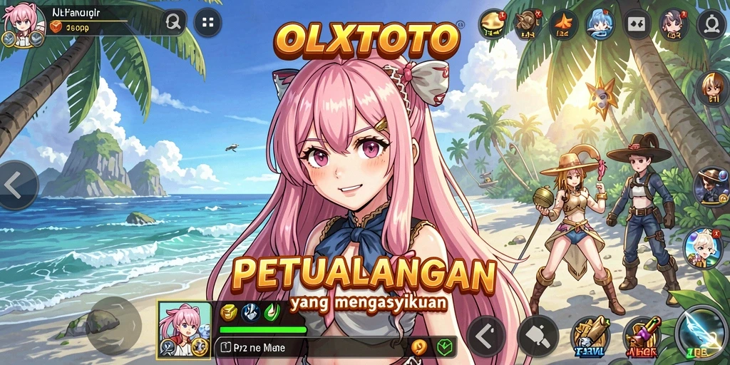 Tampilan gameplay OLXTOTO yang penuh aksi dan karakter anime ikonik.