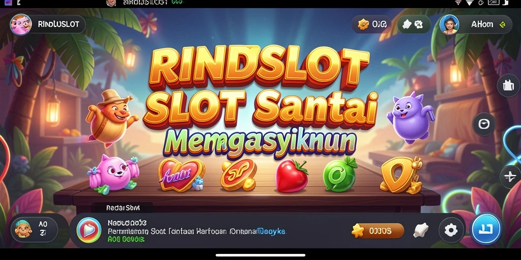 Screenshot utama RINDUSLOT menunjukkan gameplay yang mengasyikkan dan penuh warna.