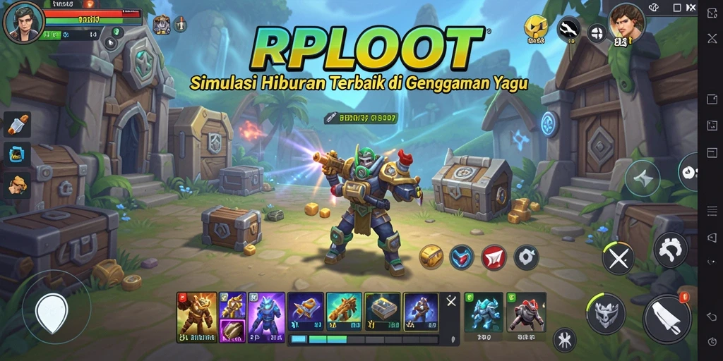 Tampilan screenshot RPLOOT dengan berbagai elemen gameplay simulasi yang menarik.