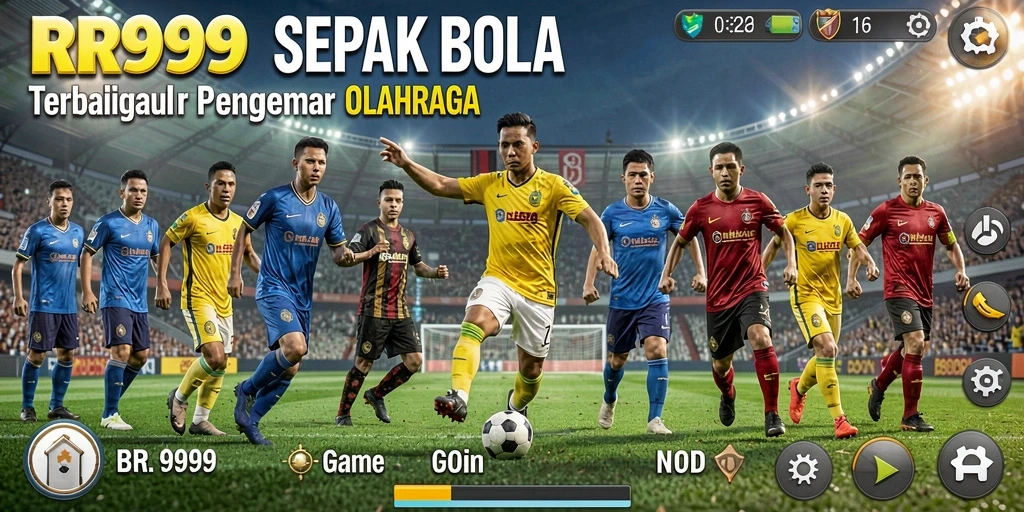 Tampilan gameplay sepenuh aksi dari game sepak bola RR999.