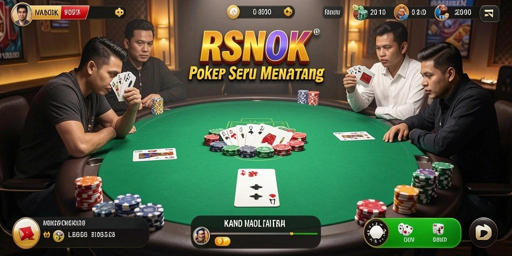 Screenshot RSNOK menampilkan gameplay Poker yang seru dan interaktif.