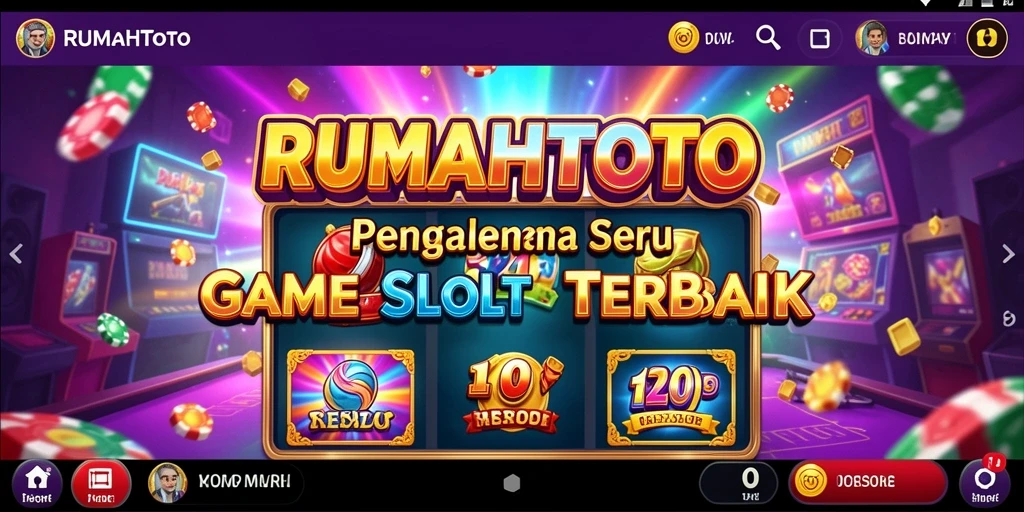 Tampilan menarik dari gameplay RUMAHTOTO yang penuh warna.