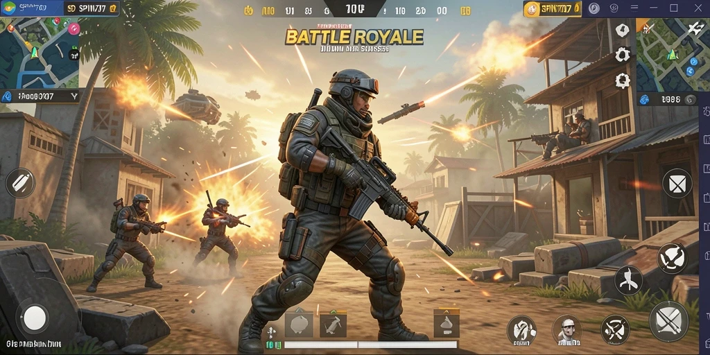 Gameplay SPIN707 yang seru dan mendebarkan di arena Battle Royale.