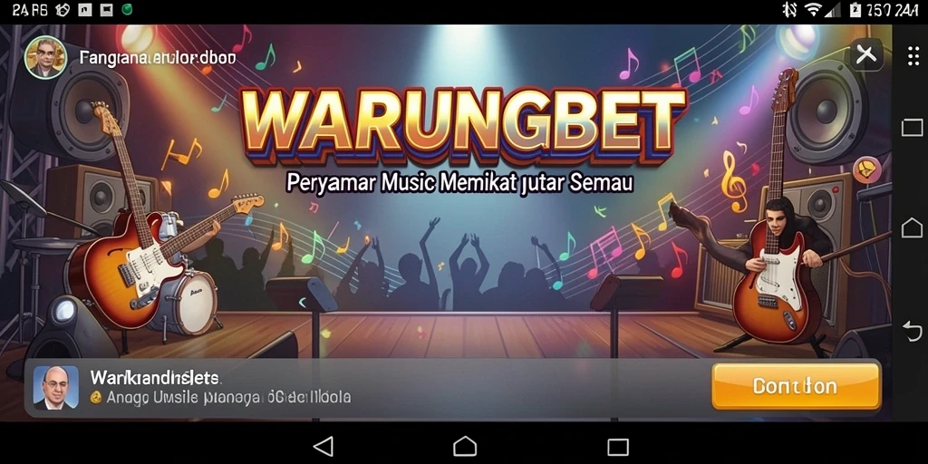 Screenshot WARUNGBET menampilkan pengalaman bermain musik yang seru.