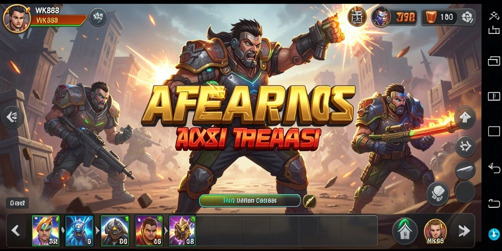 Tangkapan layar utama menggambarkan aksi seru dalam gameplay WK888.